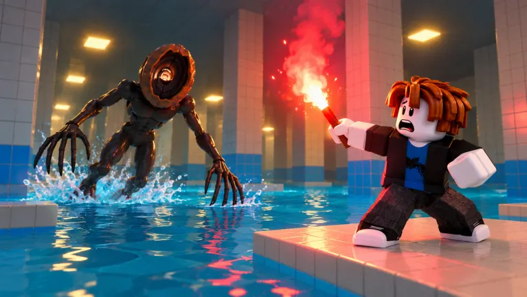 Official DONT SPLASH art with a player holding a flare